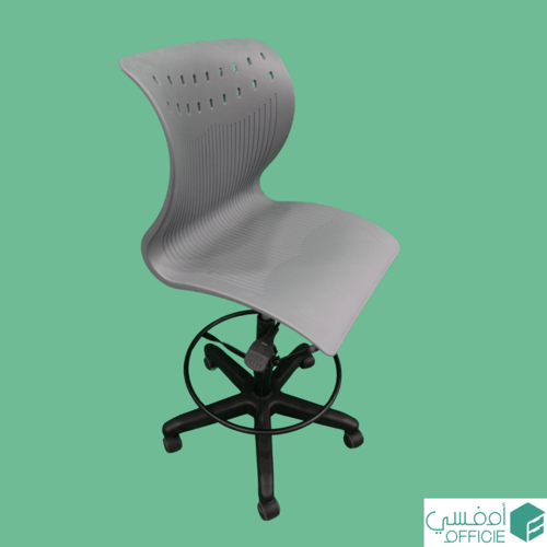 كرسي بلاستيك - رمادي