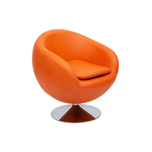 كرسي مفرد مستدير - برتقالي