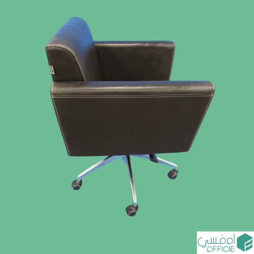 كرسي جلدي - بني غامق