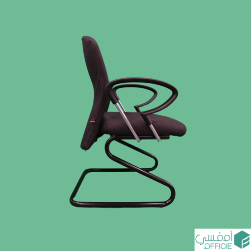 كرسي زوار قماش - أسود