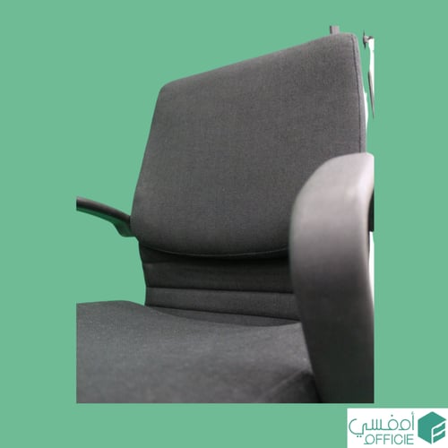 كرسي دوار قماش - اسود