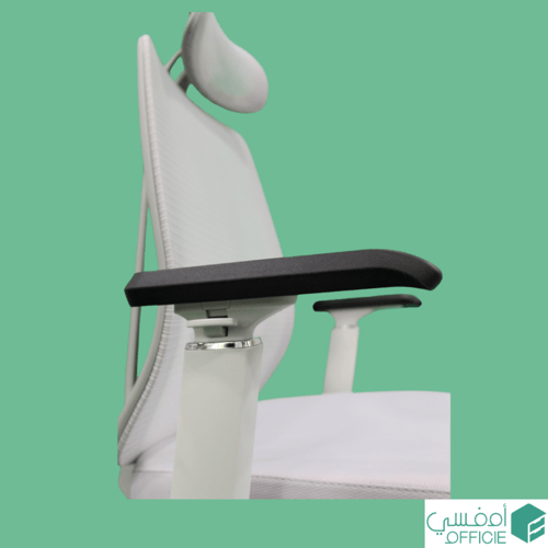 كرسي مكتبي شبكي - أبيض