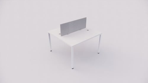 محطة عمل مكتبية ثنائية بهيكل معدني