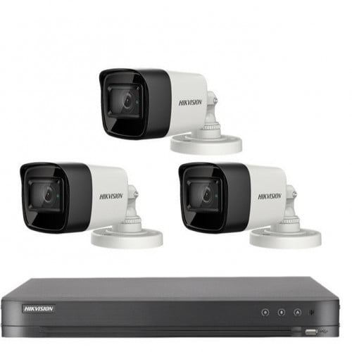 3 كاميرا مراقبة 8 ميجا بكسل خارجي + جهاز تسجيل 4 م...