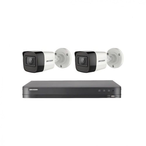 2 كاميرا مراقبة 8 ميجا بكسل خارجي + جهاز تسجيل 4 م...