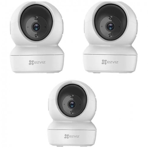 تركيب 3 كاميرا مراقبة واي فاي Ezviz h6c + ذاكره 32...