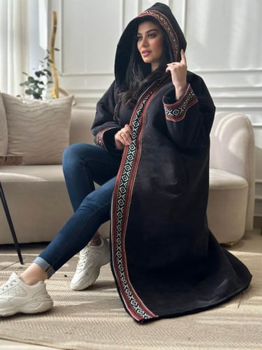 فروة سدو أسود فاخرة - تصميم أصيل وفرو سميك (رجالي/...