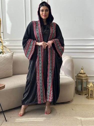 طقم صوف سدو نسائي فاخر - بشت بتطريز أصيل وصناعة سع...