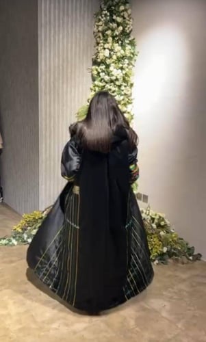 فروة نسائية سوداء سدو عسيري - أصالة وفخامة مطلقة م...