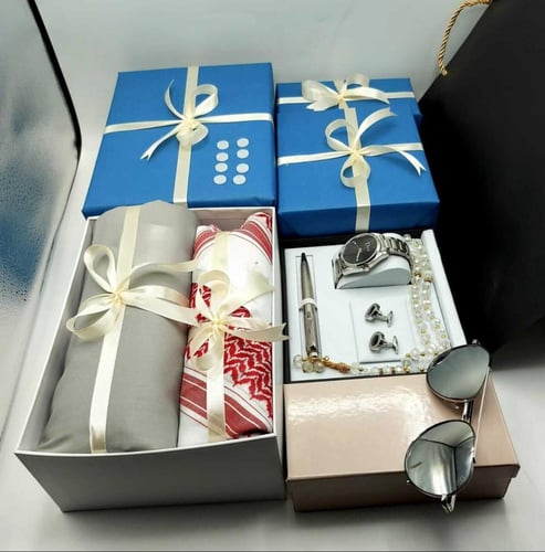 طقم رجالي بوكس شتوي قماش شماغ واكسسوارات رجالية