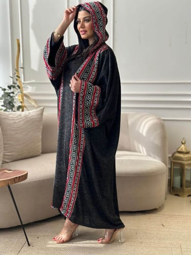 طقم صوف سدو نسائي فاخر - بشت بتطريز أصيل وصناعة سع...