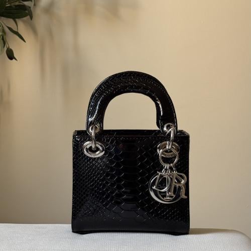 Lady Dior-Black shiny