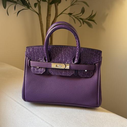 Birkin croc-Purple
