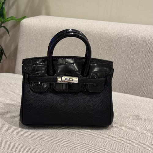 Birkin croc-Black
