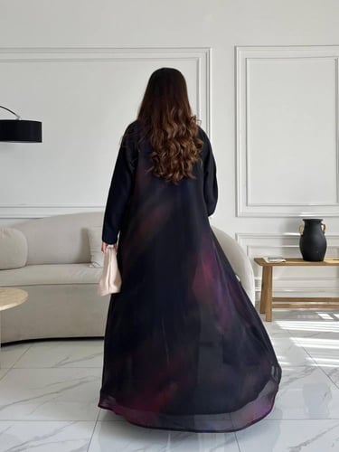 رقم العبايه 654 / القماش شيفون / القصه نص كلوش / ع...