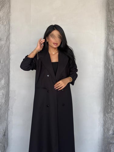 عبايه رقم 860 / القماش كتان مبطن / القصه بليزر مبط...