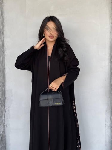 عبايه رقم 874 / القماش كريب المستقبل كوري / التطري...