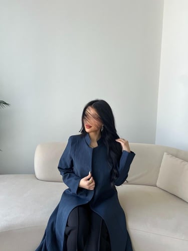 عبايه رقم 816 / القماش كتان / القصه بليزر / مبطنه...