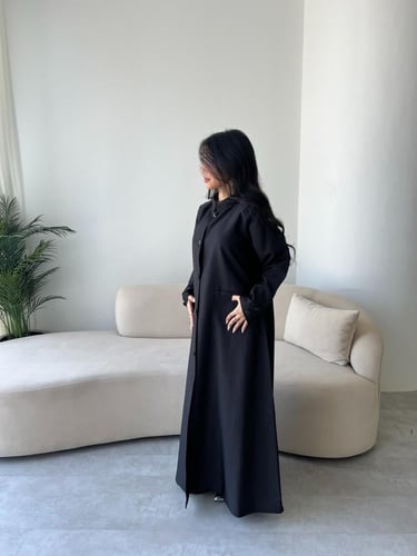 عبايه رقم 878 / القماش كتان / القصه بليزر مبطنه ب...