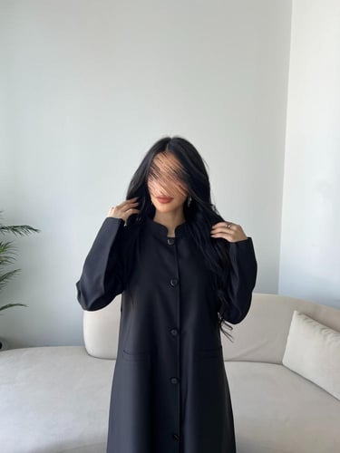 عبايه رقم 878 / القماش كتان / القصه بليزر مبطنه ب...