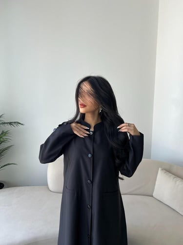 عبايه رقم 878 / القماش كتان / القصه بليزر مبطنه ب...