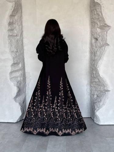 عبايه رقم 874 / القماش كريب المستقبل كوري / التطري...