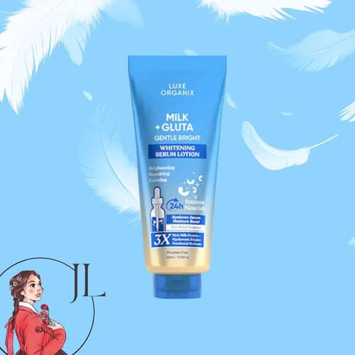 الحليب + جلوتا لوشن سيروم تبييض 350 مل من لوكس أور...