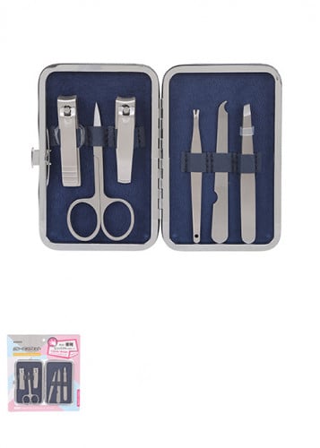 مجموعة من 6 أدوات للعناية بالأظافر بعلبة حافظة بال...