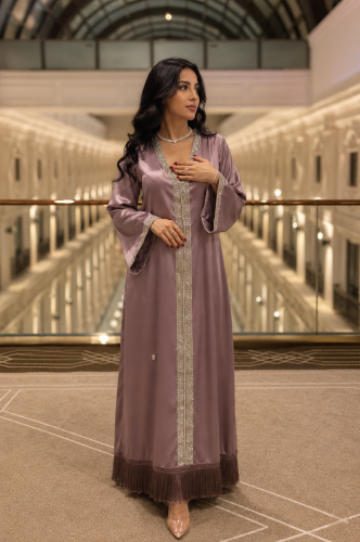 Z01- جلابيه هدب و كرستال