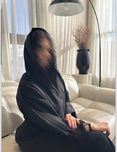 عباية دبل فيس اسود