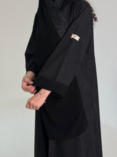 عباية دبل فيس اسود