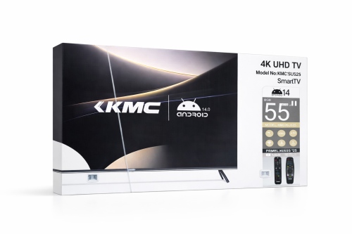 شاشة 55 بوصة كي ام سي KMC نظام تشغيل أندرويد فور كي 4K