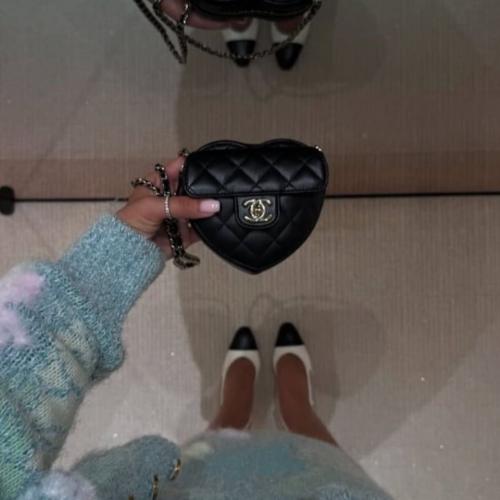 Chanel Heart Leather Crossbody Bag