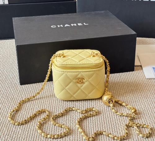 Chanel Mini Vanity Shoulder Bag in Black with Gold...