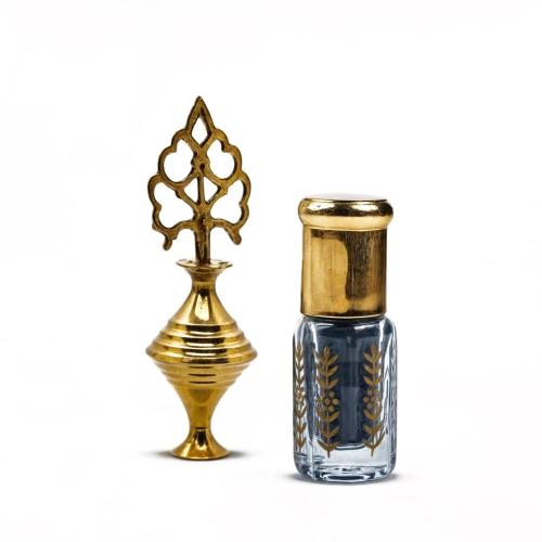 كحل إثمد حجازي أسود ربع تولة مع مكحلة نحاسية