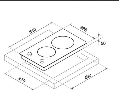 سطح 2عين سرميك لمس ايطالي ماسترجاز موديل ( H32CT )