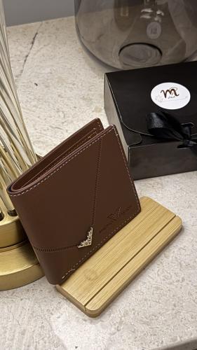 محفظة رجالية بني فاتح شاملة البوكس