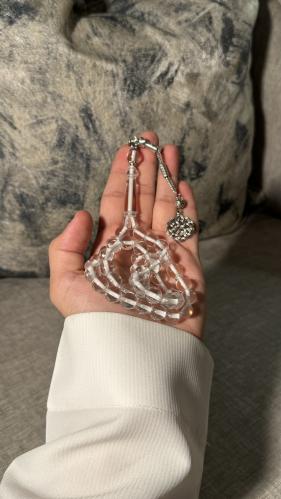 بكلايت شفاف خيط ابيض طربزونة -rمعدن
