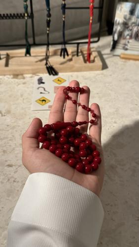 سبحه عنابي (دم غزال) تمليكه