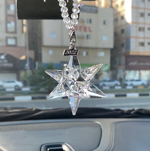 تعليقة كريستال للسيارة والمنزل 3D شفاف