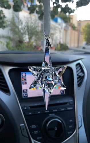 تعليقة كريستال 3D طولية شفاف