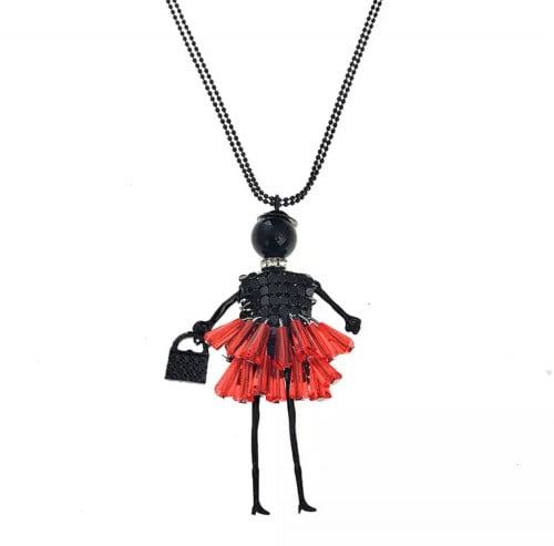 تعليقة سيارة بشكل بنت احمر واسود