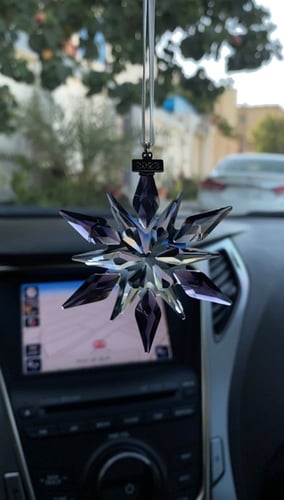 تعليقة كريستال للسيارة والمنزل بنفسجي