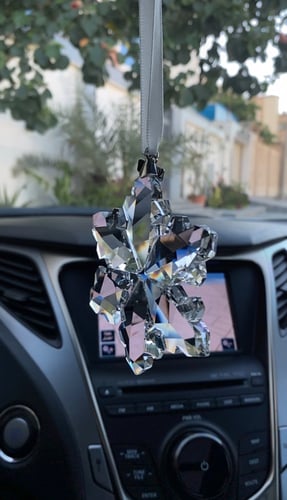 تعليقة كريستال للسيارة والمنزل شفاف حجم وسط