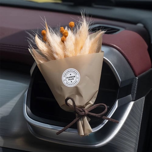 فواحة سيارة بشكل باقة ورد بني