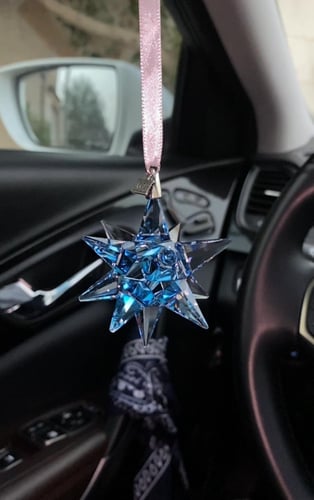 تعليقة كريستال 3D ازرق