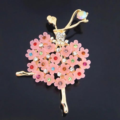 تعليقة سيارة بشكل راقصة باليه وردي فاتح