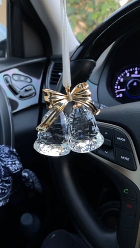 تعليقة كريستال بشكل جرس مزدوج