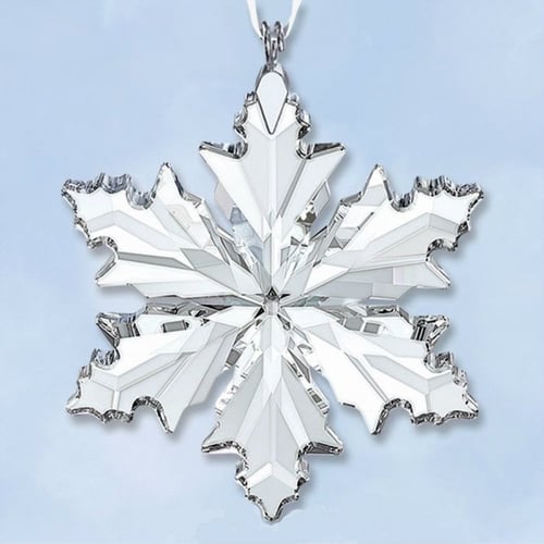 تعليقة كريستال بشكل حبة الثلج للسيارة والمنزل شفاف...