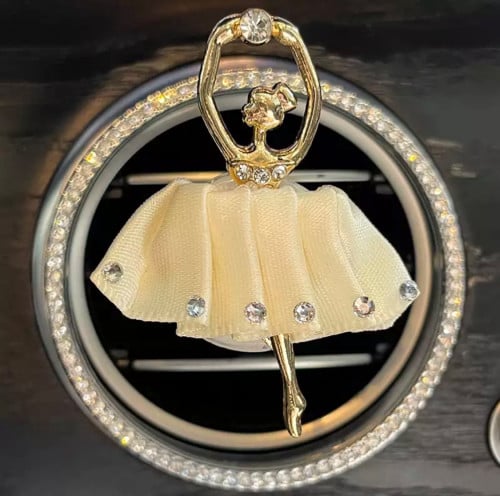 فواحة سيارة بشكل راقصه باليه (ابيض)